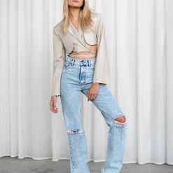 Miami Vice Crop Jacket (Camel) - By Lioness