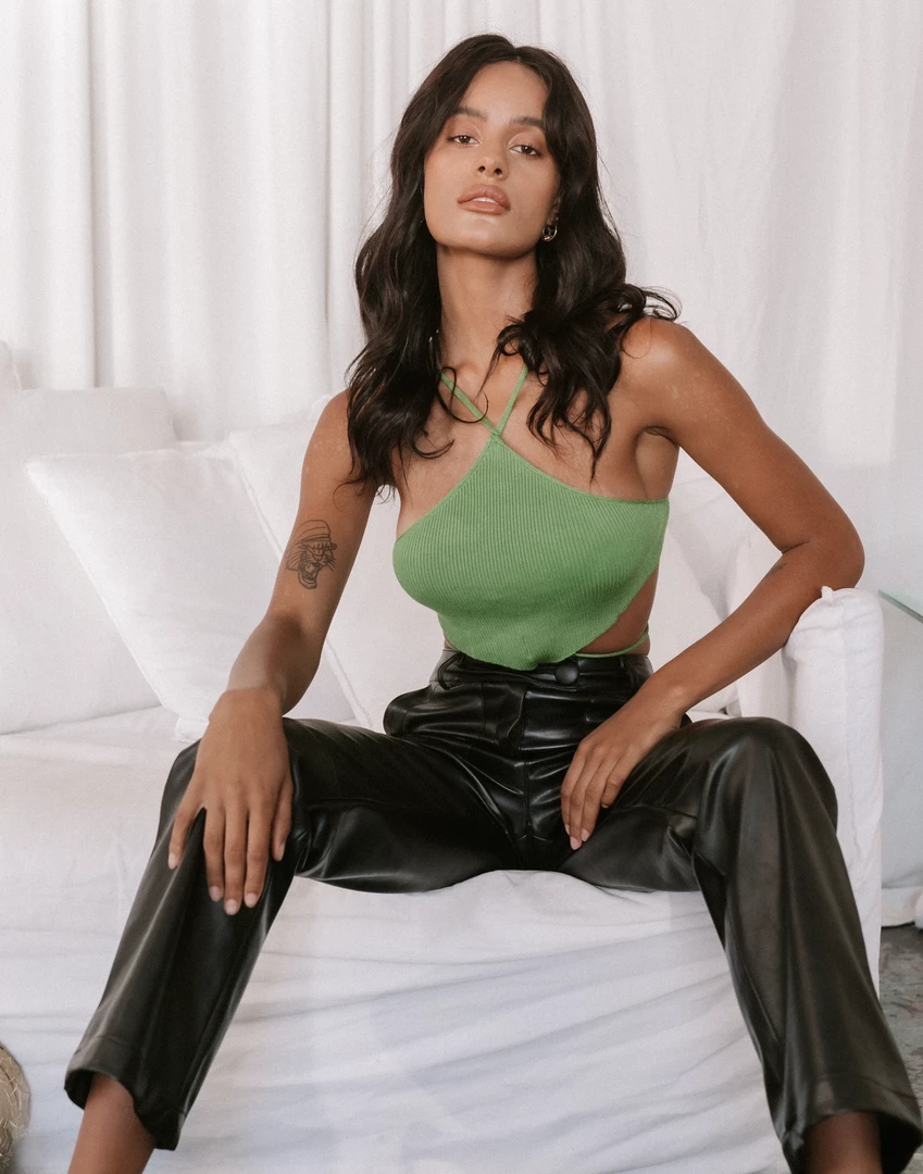 My Girl Tops Piper Crop Top (Green) 1 My Girl Tops Piper Crop Top (Green)