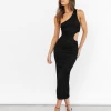 Alive Girl Catie Midi Dress (Black) New Arrivals