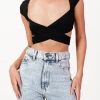Luvalot Tops Saturday Wrap Top (Black)