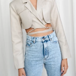 Miami Vice Crop Jacket (Camel) - By Lioness