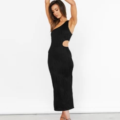 Alive Girl Catie Midi Dress (Black) New Arrivals