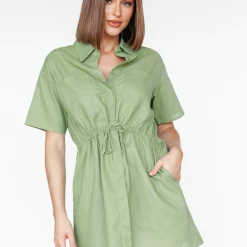 Into Fashion Callan Mini Dress (Green) New Arrivals