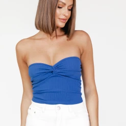 Into Fashions Lee Tube Top (Cobalt)