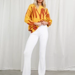 Charcoal PD Tops Ashtyn Knit Jumper (Mustard)