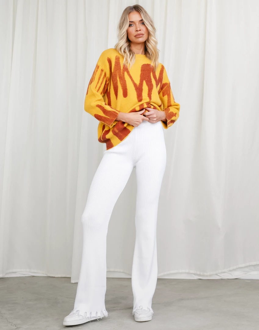 Charcoal PD Tops Ashtyn Knit Jumper (Mustard) 2 Charcoal PD Tops Ashtyn Knit Jumper (Mustard)