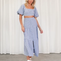 Thanne Sets + Co-ords Noha Top (Navy)