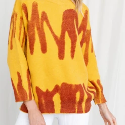 Charcoal PD Tops Ashtyn Knit Jumper (Mustard)