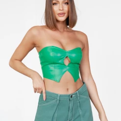 Into Fashions New Arrivals Xavier Corset Top (Green)