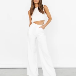 Charcoal Clothing Kuta Crop Top (White)
