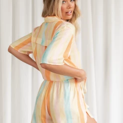 Thanne Afternoon Sun Shorts (Yellow Stripe)