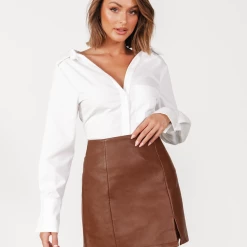 Style State Kinsley Mini Skirt (Brown) Bottoms 9 Style State Kinsley Mini Skirt (Brown) Bottoms