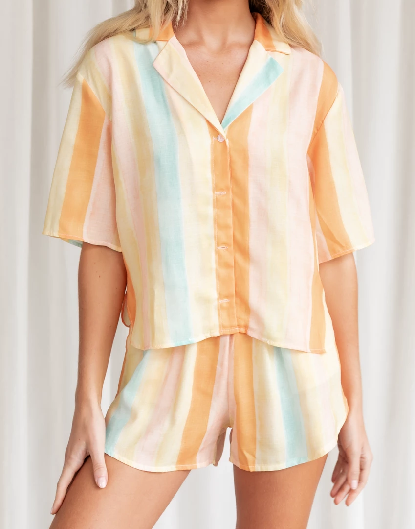Thanne Sets + Co-ords Afternoon Sun Shirt (Yellow Stripe) 6 Thanne Sets + Co-ords Afternoon Sun Shirt (Yellow Stripe)