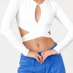 Alive Girl Kimberly Crop Top (White)