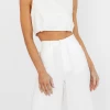 Charcoal Clothing Kuta Crop Top (White)