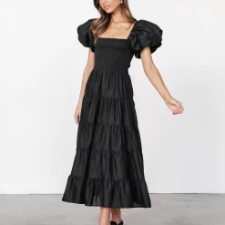 Pink Diamond Hayley Midi Dress (Black)