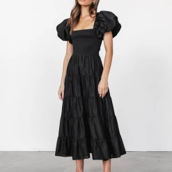 Pink Diamond Hayley Midi Dress (Black)