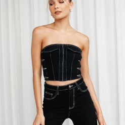 Heavy Metal Tube Top (Black) - By Lioness Sets + Co-ords