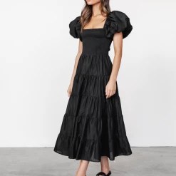 Pink Diamond Hayley Midi Dress (Black)