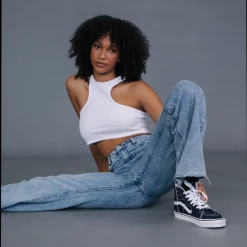 Charcoal Clothing Off Duty Tank Top (White)