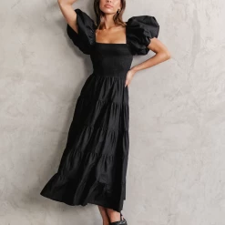 Pink Diamond Hayley Midi Dress (Black)