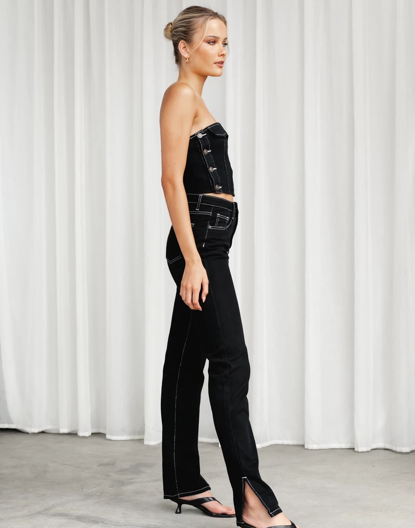 Alabama Jeans (Black) - By Lioness Sets + Co-ords 2 Alabama Jeans (Black) - By Lioness Sets + Co-ords