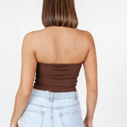 Into Fashions New Arrivals Lee Tube Top (Brown)