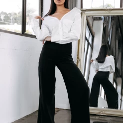 Charcoal Clothing New Arrivals Isla Button Up Shirt (White)