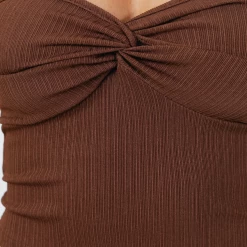 Into Fashions New Arrivals Lee Tube Top (Brown)