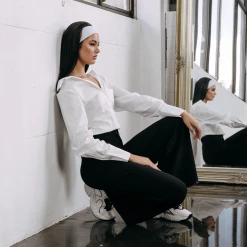 Charcoal Clothing New Arrivals Isla Button Up Shirt (White)