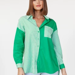 Into Fashions Toby Shirt (Green/Stripe) New Arrivals 9 Into Fashions Toby Shirt (Green/Stripe) New Arrivals
