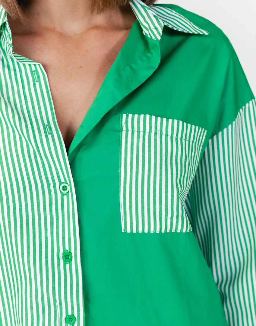 Into Fashions Toby Shirt (Green/Stripe) New Arrivals 6 Into Fashions Toby Shirt (Green/Stripe) New Arrivals