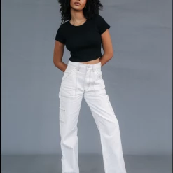 Charcoal Clothing Kendall Ribbed Baby Tee (Black) New Arrivals