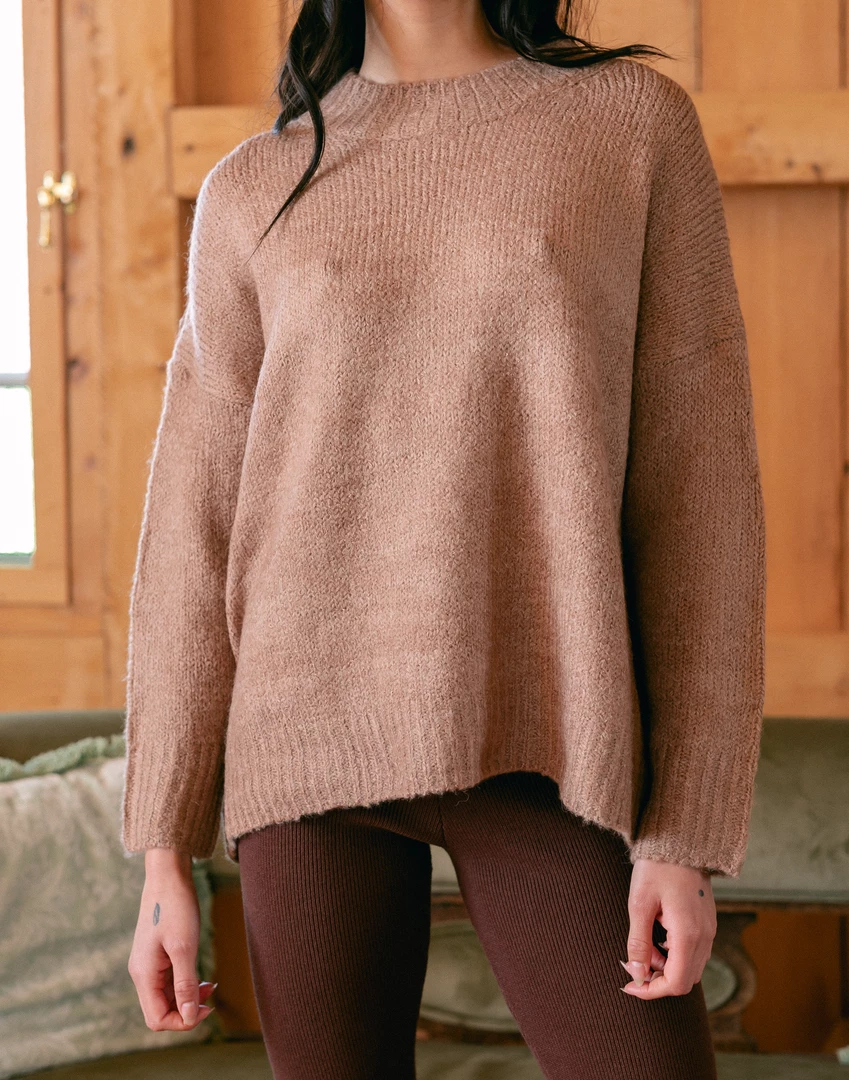 White Closet Carefree Knit Jumper (Brown) Jumpers & Cardigans 2 White Closet Carefree Knit Jumper (Brown) Jumpers & Cardigans