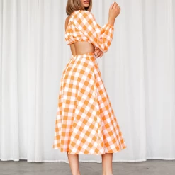 Reverse Serene Midi Dress (Orange) Dresses