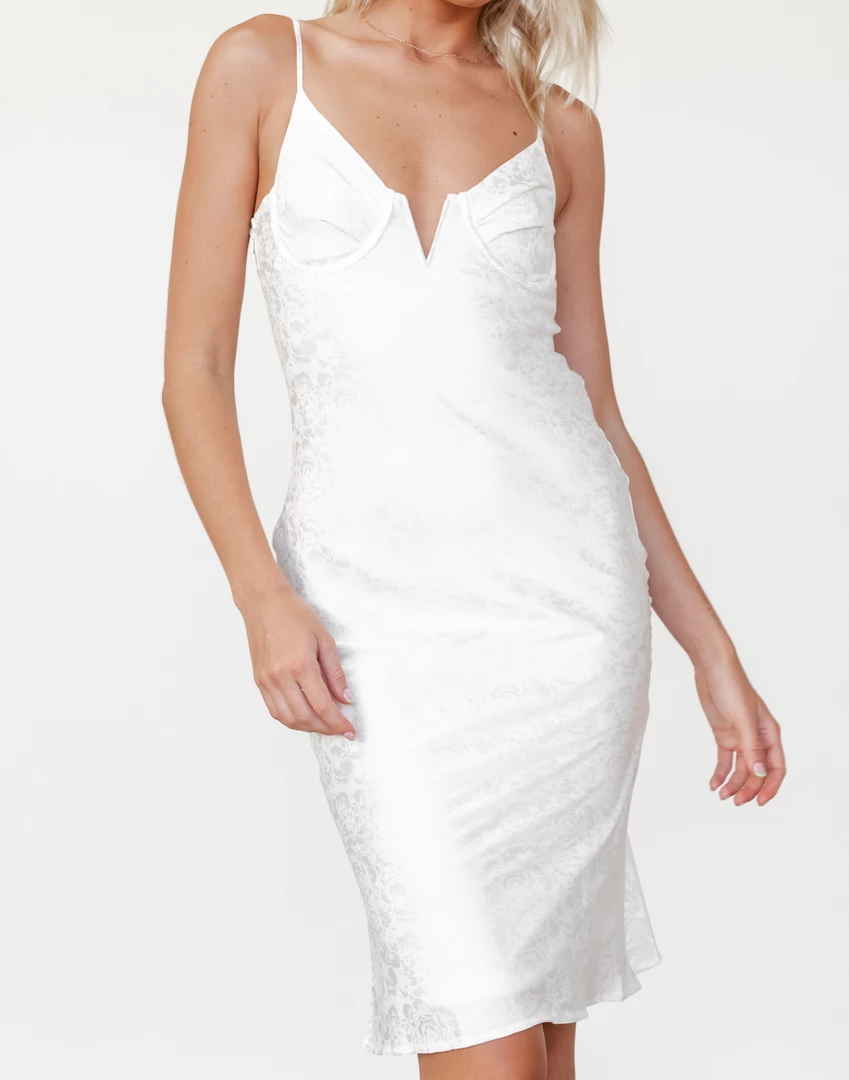 Reverse Dresses Brylee Midi Dress (White) 2 Reverse Dresses Brylee Midi Dress (White)