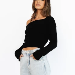 Pink Diamond Aries Long Sleeve Top (Black) New Arrivals