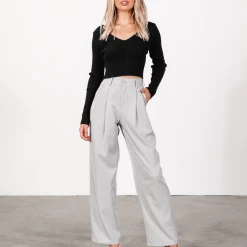 Into Fashion Leigh Pants (Grey) Bottoms