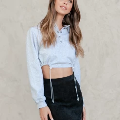 Pink Diamond Tops Simone Top (Grey)