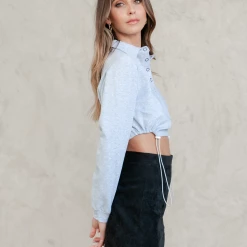 Pink Diamond Tops Simone Top (Grey)