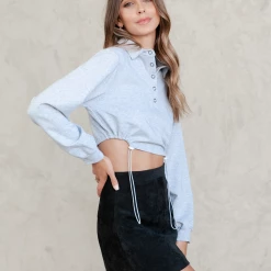 Pink Diamond Tops Simone Top (Grey)