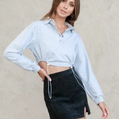 Pink Diamond Tops Simone Top (Grey)