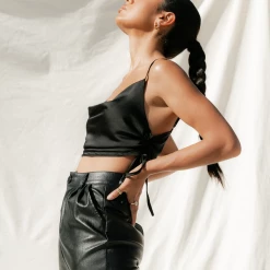 Yours Truly North Crop Top (Black)