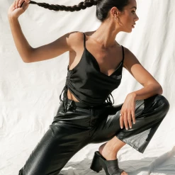 Yours Truly North Crop Top (Black)