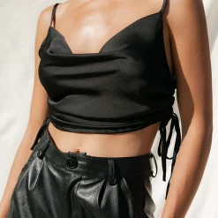 Yours Truly North Crop Top (Black)