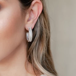 Minc Collections Trinity Earrings (Silver) Accessories