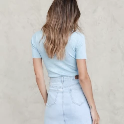 Pink Diamond Molly Bodysuit (Blue) Tops