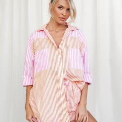 Thanne Sets + Co-ords Holiday Abroad Shirt (Pink)