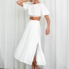 Pink Diamond Sets + Co-ords Roselle Maxi Skirt (White)