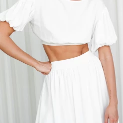 Pink Diamond Roselle Top (White)